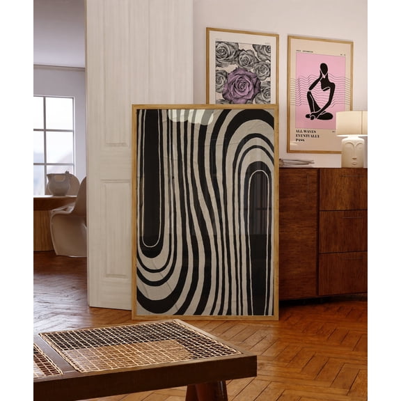 70s Psychedelic Aura Funky Y2k Wall Art, Unframed Paper Poster 16x20in