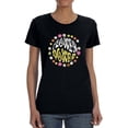 thumbnail image 1 of 70s Retro Flower Power Shaped T-Shirt Women -Image by Shutterstock, Female x-Large, 1 of 4