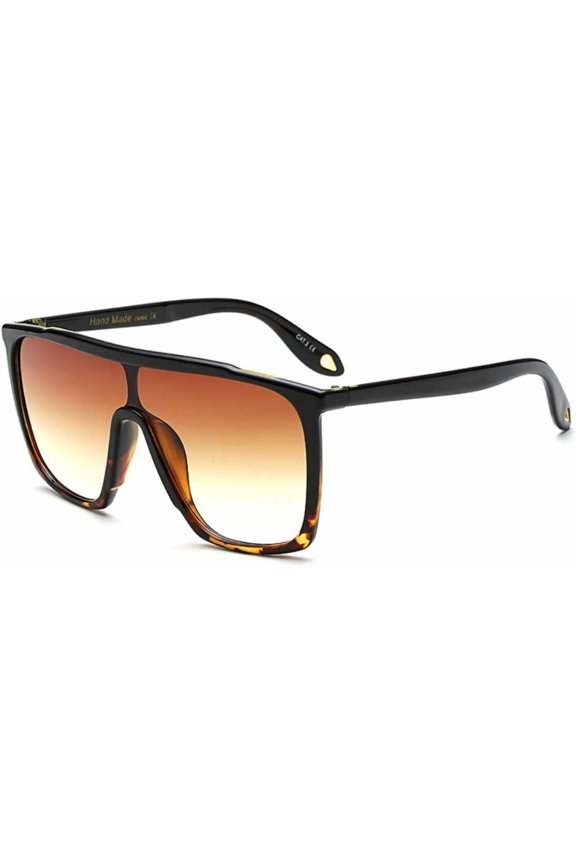 70s Retro Sunglasses Men Women  Flat  Square Frame One- Lens Glasses Classic Shades