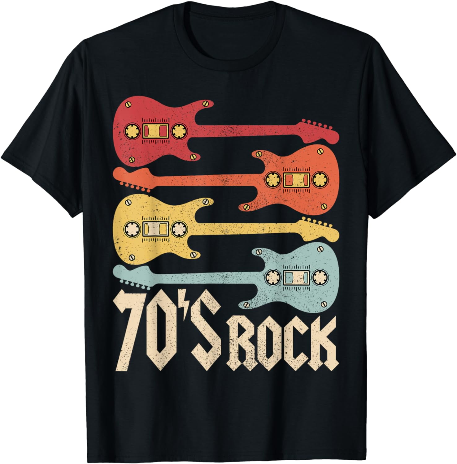 70s Rock Band Guitar Cassette Tape 1970s Vintage 70s Costume T-Shirt ...