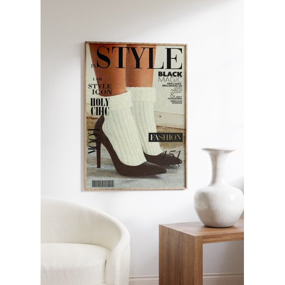 70s Style Magazine Cover Retro Fashion Poster Unframed Paper Print