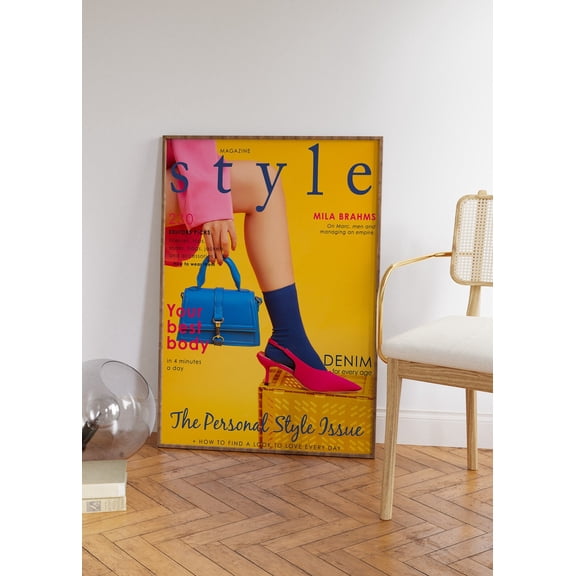 70s Style Magazine Cover Retro Fashion Poster Unframed Paper Print