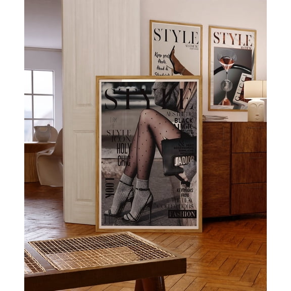 70s Style Magazine Retro Fashion Inspired Typography Wall Art, Unframed Poster