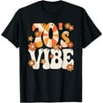 thumbnail image 1 of 70s Vibe 70s Costume Peace Groovy Hippie 70's Theme Party T-Shirt Black 2X-Large, 1 of 4
