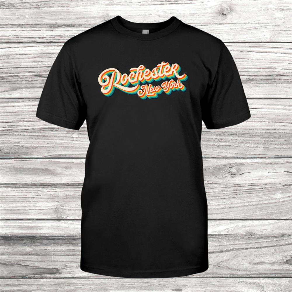70s Vintage Retro Rochester New York Throwback Shirt Gift Black Unisex