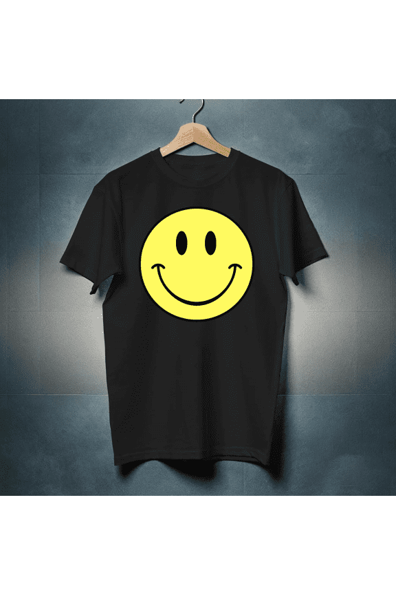 70s Yellow Smiley Face Cute Retro Happy Vintage Icon Unisex T-Shirt, up to size 5XL