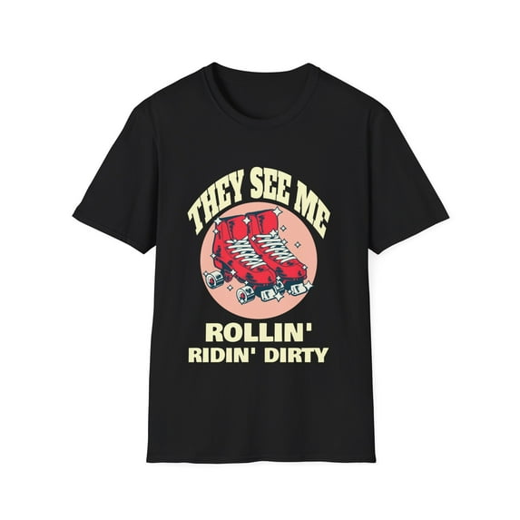 70s and 80s Retro Skater Parody Novelty T-shirt
