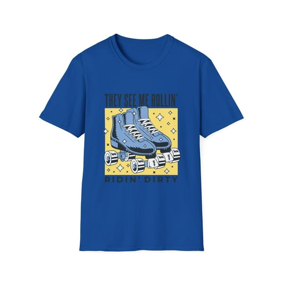 70s and 80s Retro Skating Parody Novelty T-shirt