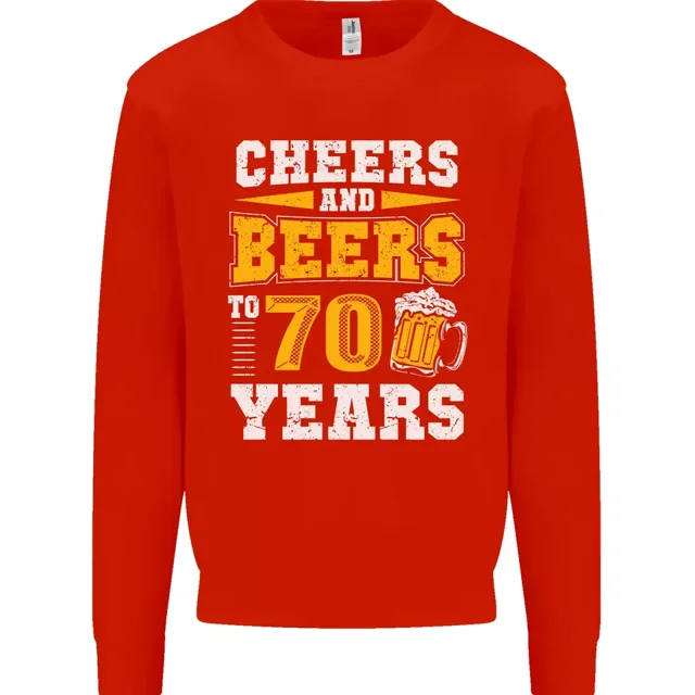 70th Birthday 70 Year Old Funny Alcohol Mens Sweatshirt Jumper
