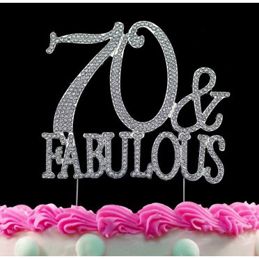 Rose Gold 70th Birthday Decorations Buy Gyufise 1 Pack Rose Gold Happy 70th Birthday Cake Topper Glitter Happy 70 Cupcake Topper Cheers To 70 Fabulous Cake Decoration For 70th Birthday Party 70th