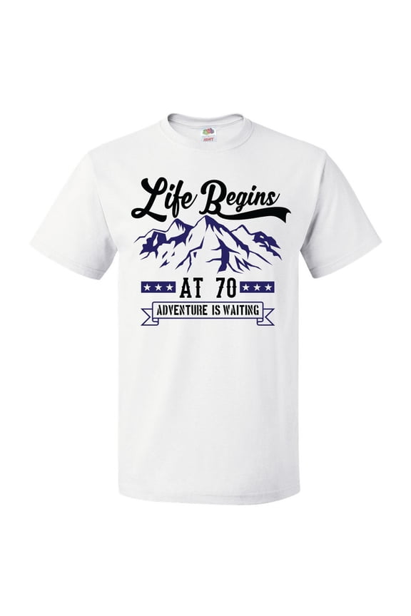 70th Birthday Gift For 70 Year Old Life Begins T Shirt Gift