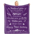 thumbnail image 1 of 70th Birthday Gift for Women Blanket 50"x60" - Best Gifts for 70 Years Old Woman - 70th Birthday Gift Idea - Birthday Gift for 70-Year-Old Grandma Mom Wife, 1952 70th Birthday Blanket, 1 of 6