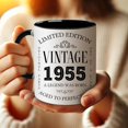 thumbnail image 1 of 70th Birthday Gifts For Men, Women - 70 Year Old Birthday Gifts For Him, Her - 1955 Vintage Coffee Mug,Pink Handle Mug 11oz color, 1 of 4