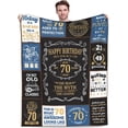 thumbnail image 1 of 70th Birthday Gifts for Men, 1956 Birthday Gift for Him, 70 Year Old Blanket 50"x60", Christmas Fathers Day Blanket for Dad Papa Grandpa Husband Uncle, 1 of 9