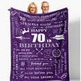 thumbnail image 1 of 70th Birthday Gifts for Women, 70th Birthday Gifts for Men, Happy 70 Birthday for Mom Grandma Blanket 60” X 50”, 70th Birthday Gifts, 70 Year Old Birthday Gift, Best Gifts for 70 Year Old, 1 of 6