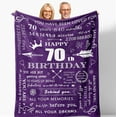 thumbnail image 1 of 70th Birthday Gifts for Women, 70th Birthday Gifts for Men, Happy 70 Birthday for Mom Grandma Blanket 60” X 50”, 70th Birthday Gifts, 70 Year Old Birthday Gift, Best Gifts for 70 Year Old, 1 of 4