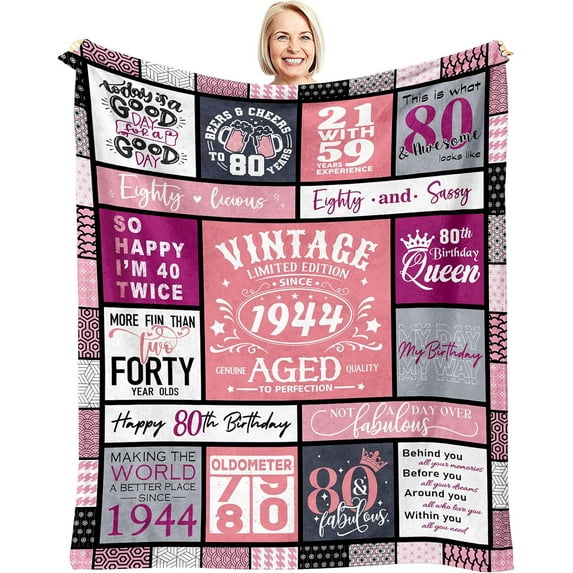 70th Birthday Gifts for Women, Best Gifts for 70 Year Old Woman, 70 Year Old Birthday Gifts for Women, Happy 70th Birthday Ideas, Vintage 1954 Bday Decorations Throw Blanket 60"x50"