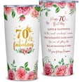 thumbnail image 1 of 70th Birthday Gifts for Women, Best Gifts for 70 Year Old Woman, 70th Birthday 20oz Tumbler with Lid and Straw, 1953 Birthday Gifts for Women, 70th Birthday Gift Ideas, 70 Year Old Gifts for Women, 1 of 6