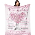 thumbnail image 1 of 70th Birthday Gifts for Women Blanket 60"X50", 70th Birthday Gifts, Gifts for 70 Year Old Woman, 70th Birthday Decorations for Women, Happy 70th Birthday Gifts for Women, 1954 Birthday Gifts, 1 of 1