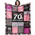 thumbnail image 1 of 70th Birthday Gifts for Women Gifts for 70th Women Birthday Unique Happy Birthday Gifts for 70th Women Gifts for 70 Year Old Woman Happy Birthday Decorations 1954 Birthday Gifts Throw Blanket 50"x60", 1 of 6