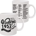 thumbnail image 1 of 70th Birthday Gifts for Women Men - 1952 Old Time Information - Vintage 1952 - 70th Birthday Mug - 70th Birthday For Her & Him - Unique Funny 70th Bday Gift Idea - Milestone Birthday - 12oz, 1 of 6