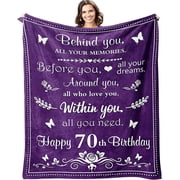 70th Birthday Gifts for Women Men 70 Year Old Birthday Gifts 70 Year Blanket Gifts 70th Funny Gift Idea 70th Birthday Gift Ideas Gifts for 70 Year Old Female Male Women Men 70th, 50"x60"
