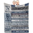 thumbnail image 1 of 70th Birthday Gifts for Women Men, Best Gifts for 70 Year Old Woman, 70th Birthday Decorations for Women, 1953 Happy 70 Year Old Birthday Gifts for Men Blanket 50"x60", 1 of 6