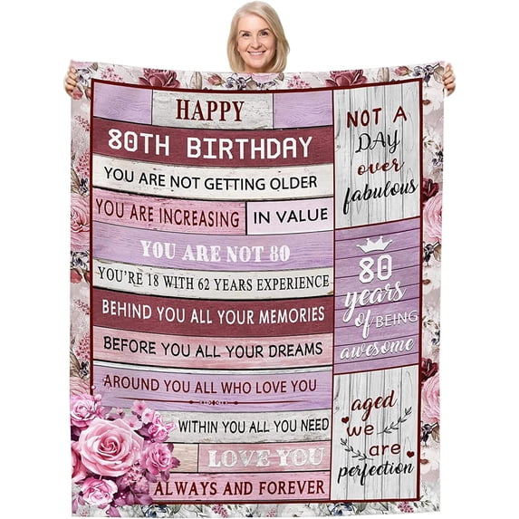 70th Birthday Gifts for Women Men, 70th Birthday Throw Blankets 50x60 Inch 70th Birthday Gifts Ideal for Her Him, 1954 Bed Blanket Gift for Parents Husband Wife