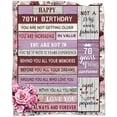 thumbnail image 1 of 70th Birthday Gifts for Women, 70th Birthday Thrown Blanket 50" x 60", 70 Years Old Gifts Ideal for Him Her, 1953 Blanket Gift for Parents Wife Friends Bestie 70th Birthday Blanket Decorations, 1 of 6