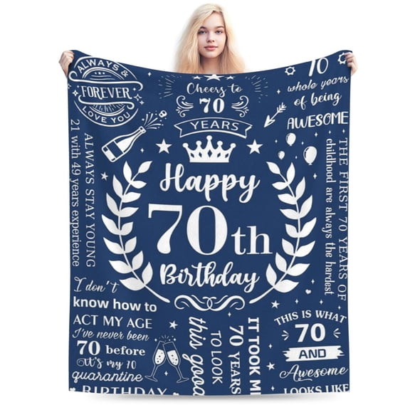 70th Birthday Gifts for Women Men, Gifts for a 70th Birthday Blanket 50x40