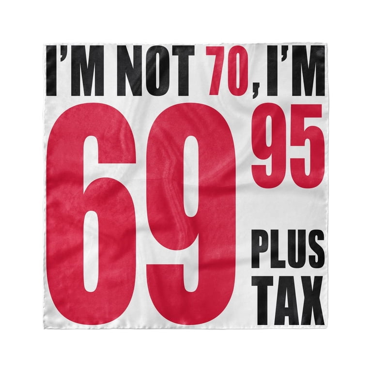 70th Birthday Head Scarf, Happy Party Slogan, Head Wrap, Sizes