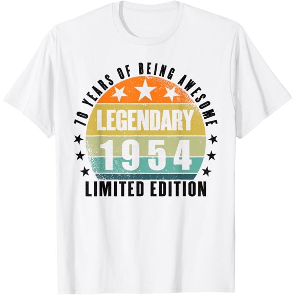 70th Birthday Limited Edition Born in 1954 T-Shirt