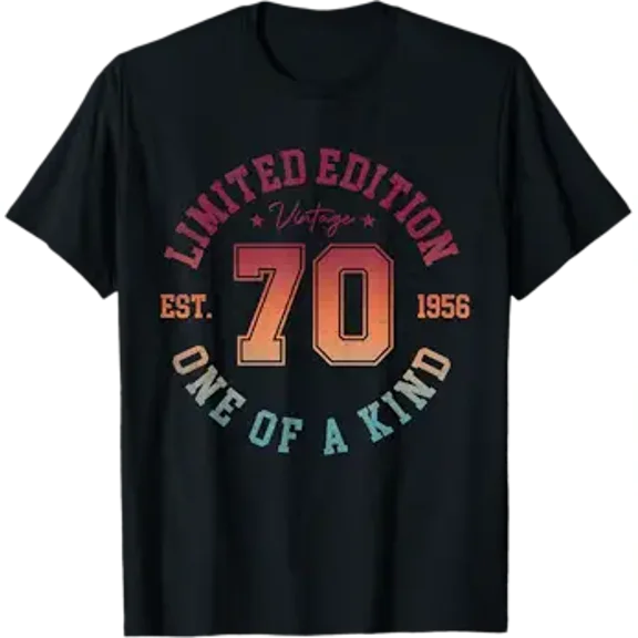70th Birthday Men Vintage 1956 Edition 70 Year Old T-Shirt
