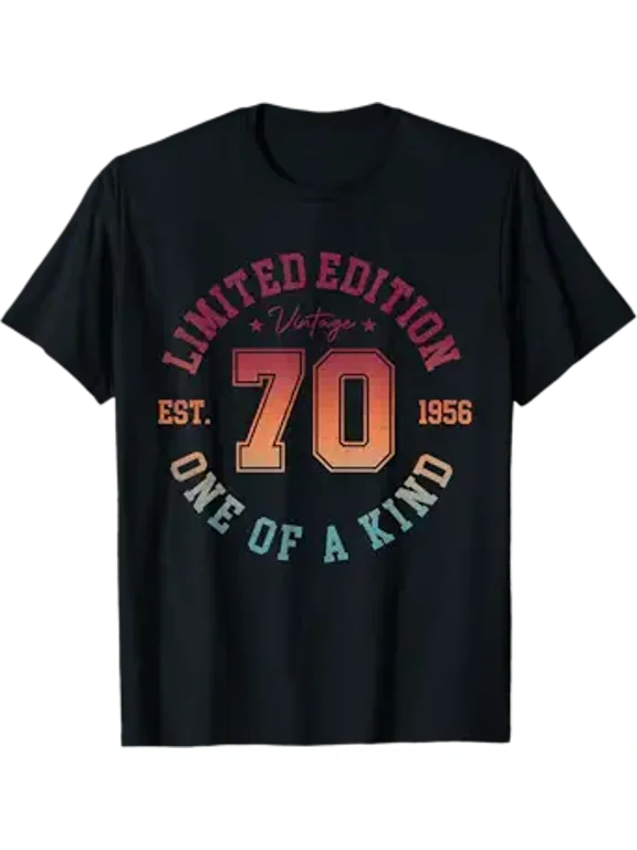 70th Birthday Men Vintage 1956 Edition 70 Year Old T-Shirt