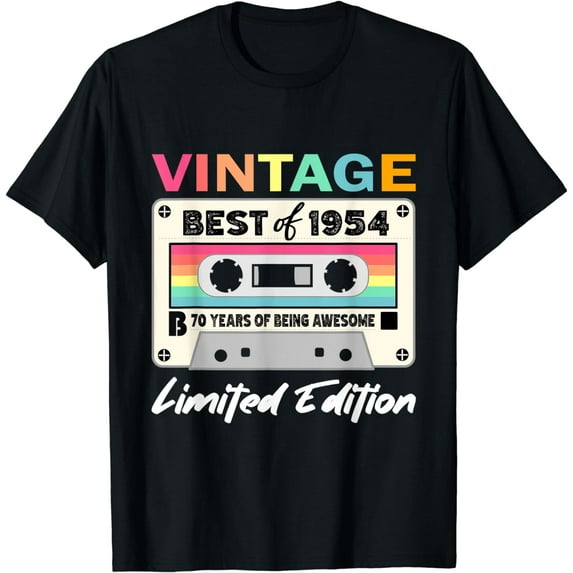 70th Birthday Retro Cassette Best of 1954 T-Shirt