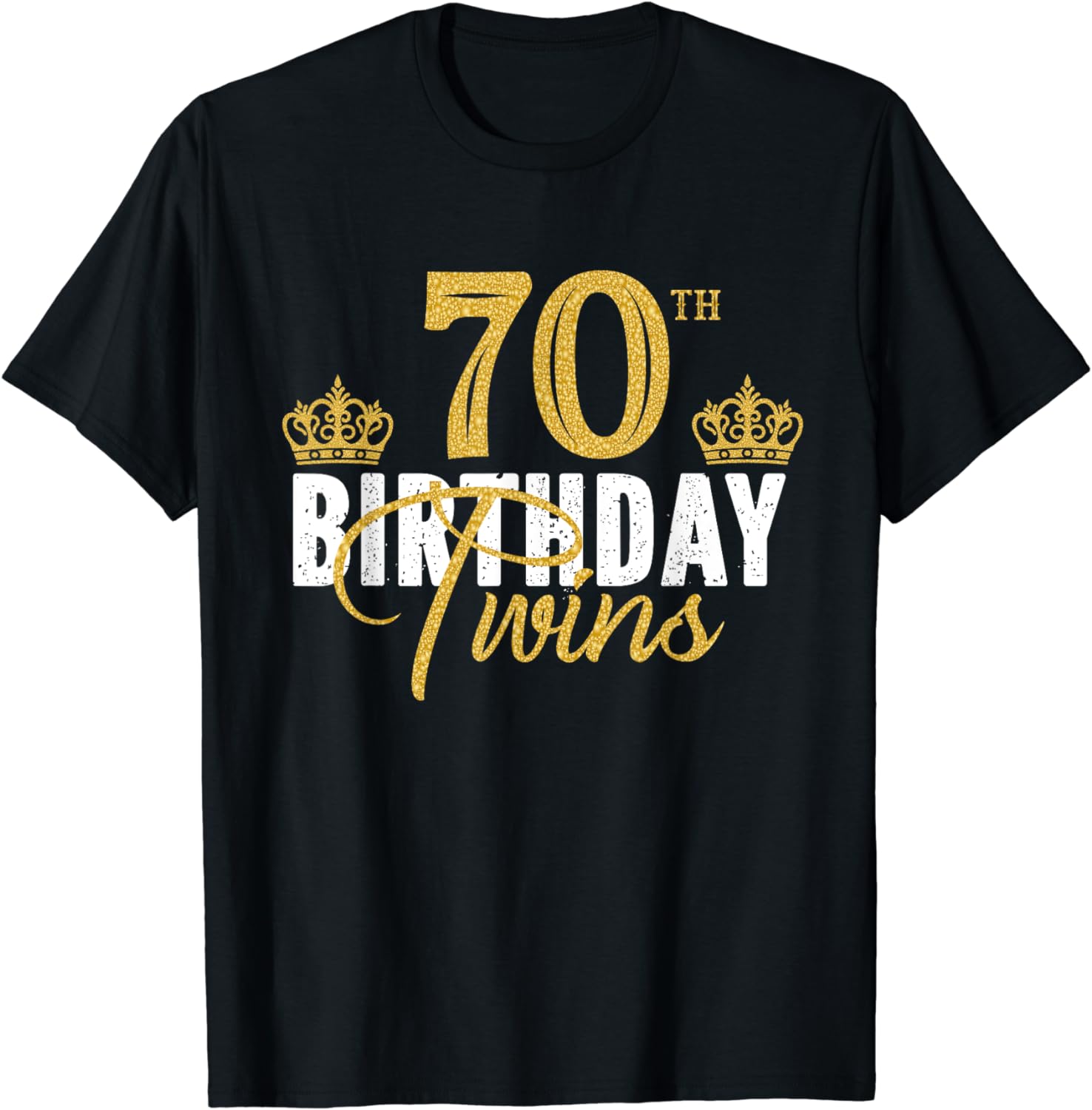 70th Birthday Twins 70 Years Old Twin Brother And Sister T-shirt 