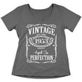 thumbnail image 1 of 70th Birthday VINTAGE 1953 Women's V-neck, S, Charcoal, 1 of 3