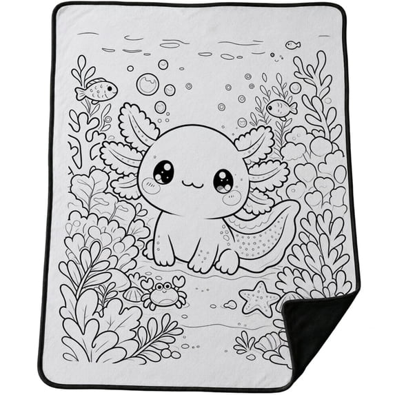 70x100cm Flannel DIY Coloring Blanket With Matching Markers Fillable Soft Cozy Throw For Home Birthday Decor