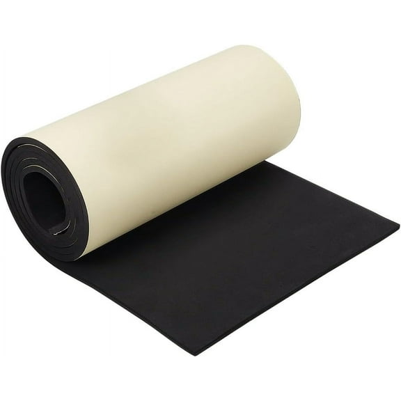 70x11.8 inch Black Self Adhesive EVA Foam Roll 6mm Thick Waterproof Foam Rubber Sheet for Furniture Protecting Gap Filling Costumes and Other Craft Project Black