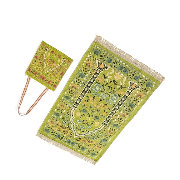 70x110cm Muslims Prayer Mat with Tassels Portable Travel Prayings Rugs for Women Man Flower Pattern Worships Mat Blanket