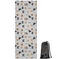 thumbnail image 1 of 70x26 Inch Yoga Towel, Sweat Absorbent Non-Slip Mat for Hot Yoga, Pilates & Fitness,Border Collie Coffee Dog Pattern, 1 of 5