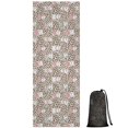 thumbnail image 1 of 70x26 Inch Yoga Towel, Sweat Absorbent Non-Slip Mat for Hot Yoga, Pilates & Fitness,Cat Leopard Print Beige Pattern, 1 of 5