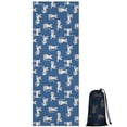 thumbnail image 1 of 70x26 Inch Yoga Towel, Sweat Absorbent Non-Slip Mat for Hot Yoga, Pilates & Fitness,Cat Striped Blue Pattern, 1 of 5