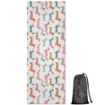 thumbnail image 1 of 70x26 Inch Yoga Towel, Sweat Absorbent Non-Slip Mat for Hot Yoga, Pilates & Fitness,Dachshund Pattern White Pattern, 1 of 5