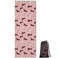 thumbnail image 1 of 70x26 Inch Yoga Towel, Sweat Absorbent Non-Slip Mat for Hot Yoga, Pilates & Fitness,Labrador Floral Pink Pattern, 1 of 5