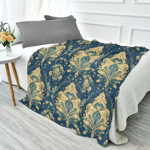 70x55 Inches Glow in The Dark Blanket Cozy Throw Camping Blankets for Home and Outdoor Use Elegant Prints