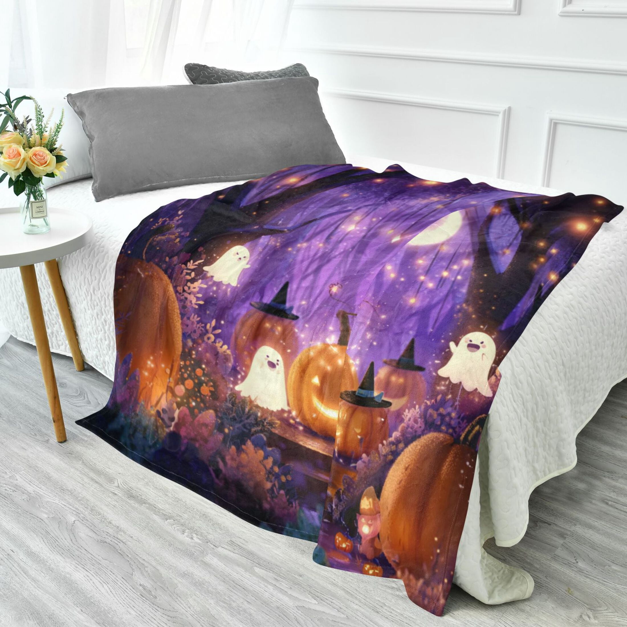 Best HD Pictures about  Glow In The Dark Halloween Blanket  with No AI Images