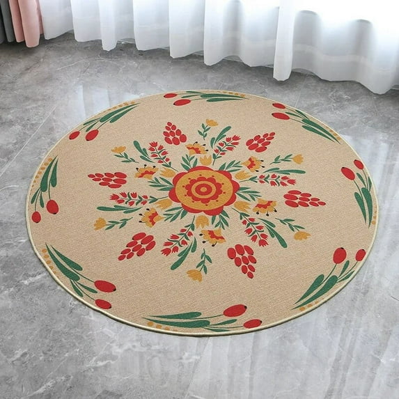 70x70/80x80/90x90cm Linen Doormat Entrance Floor Mat Kitchen Door Bathroom Moisture Absorption Non Slip Mat Bedroom ration