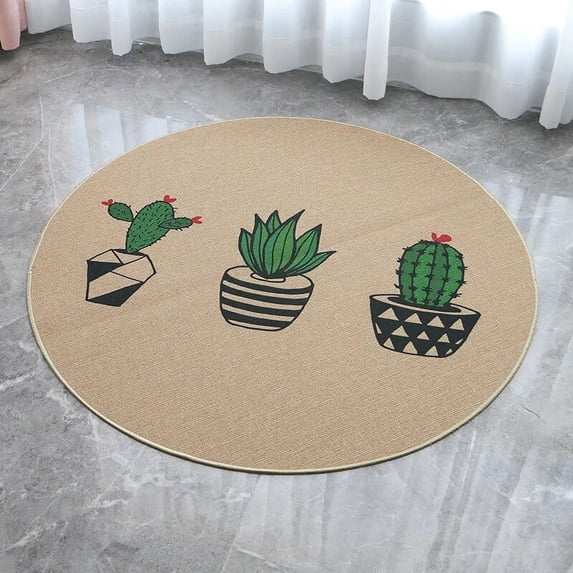 70x70/80x80/90x90cm Linen Doormat Entrance Floor Mat Kitchen Door Bathroom Moisture Absorption Non Slip Mat Bedroom ration