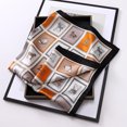 thumbnail image 1 of 70x70cm Small Square Scarf, High-end Letter Printed Silk Scarf, Women's Professional Scarf, Satin Headscarf, 1 of 6